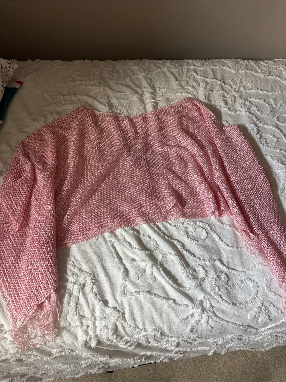 Edikted Pink Sequin Poncho